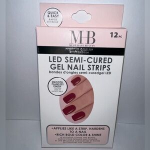 Must Have Beauty LED Semi Cured Gel Nail Strips Wine